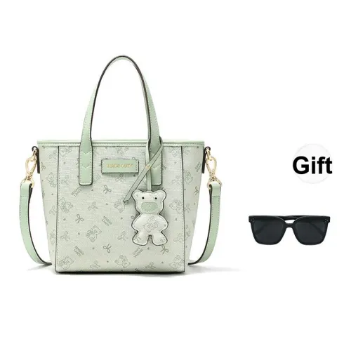 MashaLanti PVC Tote Handbag, Crossbody Bag Regular Women's Light Green/Apricot