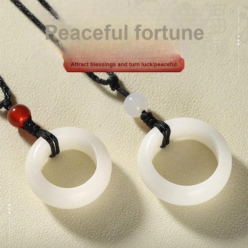 Baozhi White Jade Bodhi Necklaces Unisex-6
