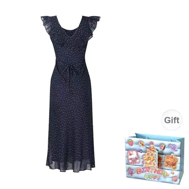 TWOPLUMGIRLS Sleeveless Dress Women's Navy Blue-1
