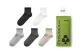 [Textured Base Crew Socks]Twilight Black+Raw White+Light Wisteria Gray+Dark Carbon Gray+Khaki Gray