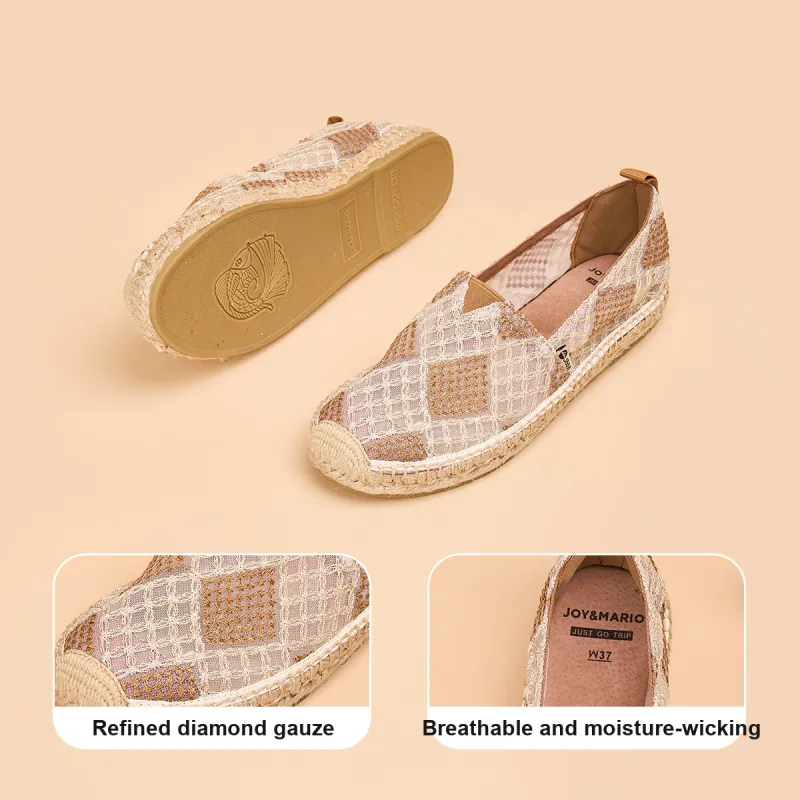 Joy&Mario Espadrilles Women's White/Apricot/Black-8