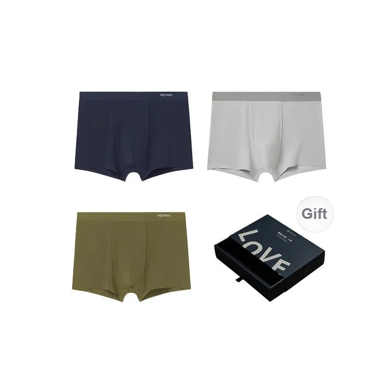 NEIWAI Boxer Shorts Men's Shopping Bag Included Box 3 Pack-0