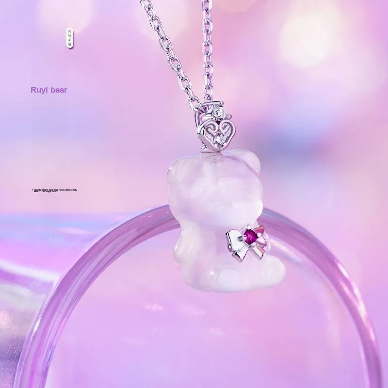 Suddenly Lucky Chalcedony Necklaces Women's-4