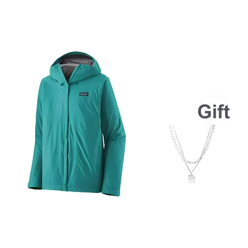 Patagonia Torrentshell Прилив Синий Ветровка с ожерельем Унисекс