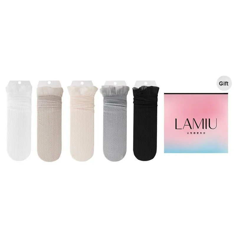 Lan Miao Mid Calf Socks Women's Shopping Bag Combo Set-20