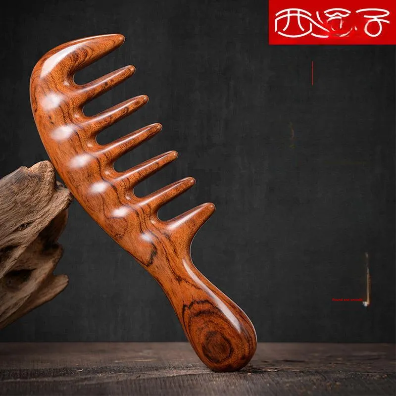 XIXIZI Natural Sandalwood Small Q Meridian Massage Comb Cute Portable Massage For Comfort-1