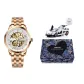 Full Rose Case White Dial Steel Band