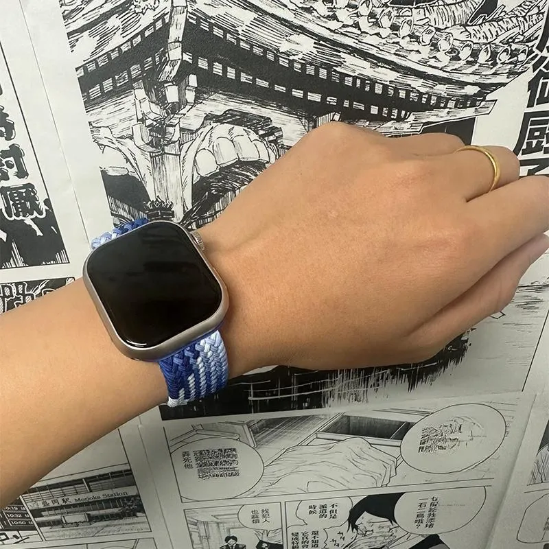 LEAPRUN Watch Band Apple Compatibility Nylon Material-4