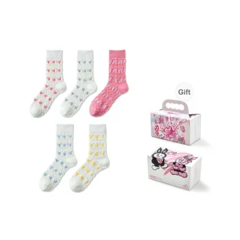 PLAN IN Mid Calf Socks Women's 5 Pack Gift Box Set
