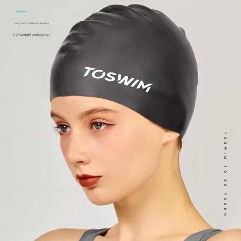 TOSWIM Swimming Caps Silicone Material Pool Training Unisex-1