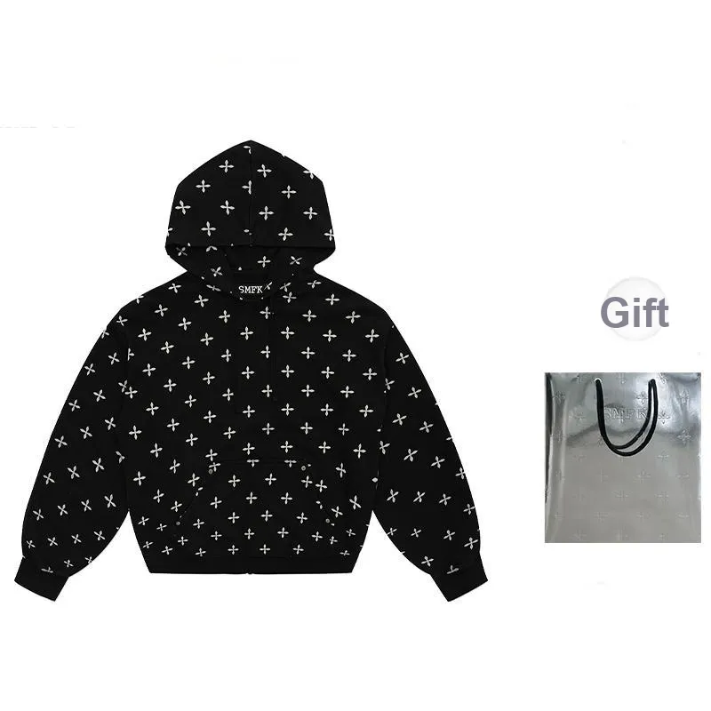 SMFK Sweatshirt Unisex Black Floral Garden