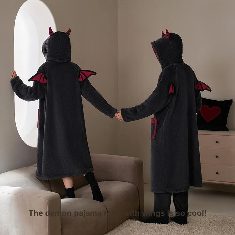 JINGYUN Bath Robes Unisex Black-6