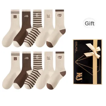 KJ Socks Gift Box Unisex 10 Pack Maillard Style Color