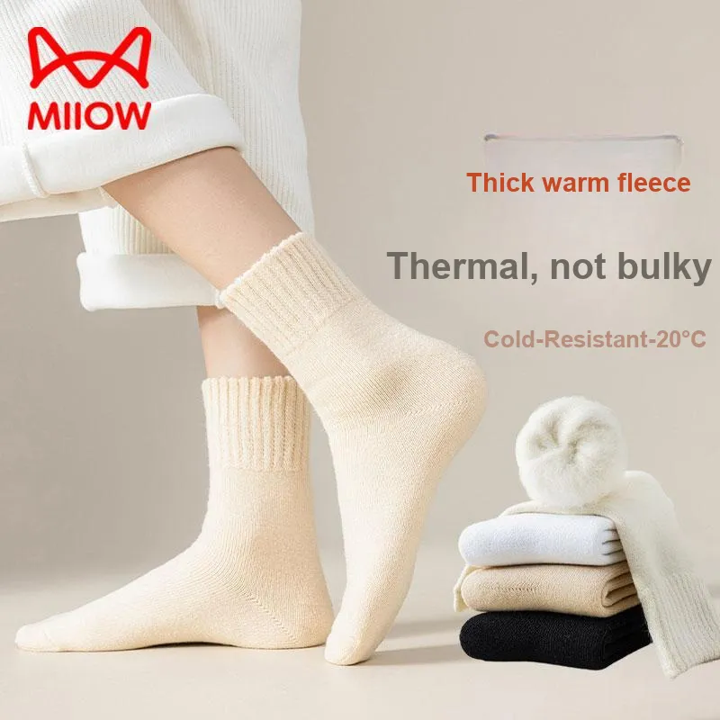 MIIOW Mid Calf Socks Women's Combo Set-1