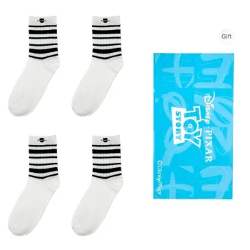 Disney Mid Calf Socks Unisex Box 4 Pack