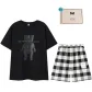 Black 83023 Men's (Short-Sleeved Shirt+Shorts)