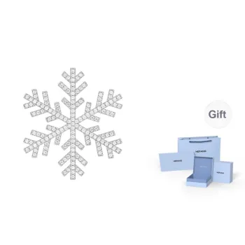 HEFANG 925 Sterling Silver Snowy Brooch Women's Lovers' Couple