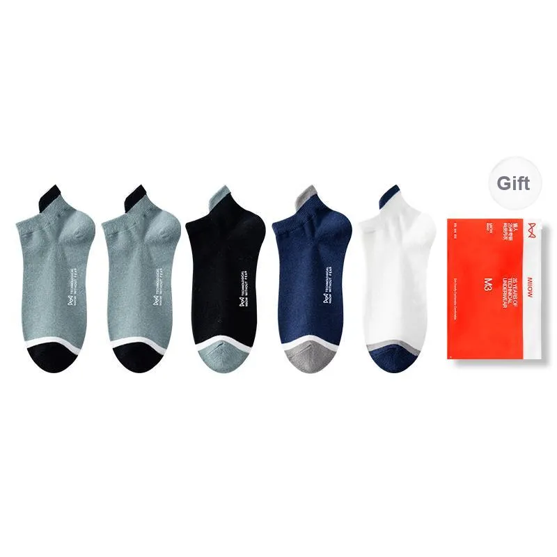 MIIOW Ankle Socks Men's Shopping Bag 5 Pack-17