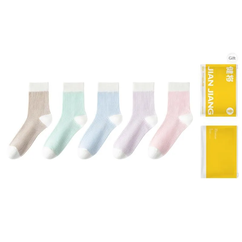 Master Mid Calf Socks Women's Shopping Bag 5 Pack-0