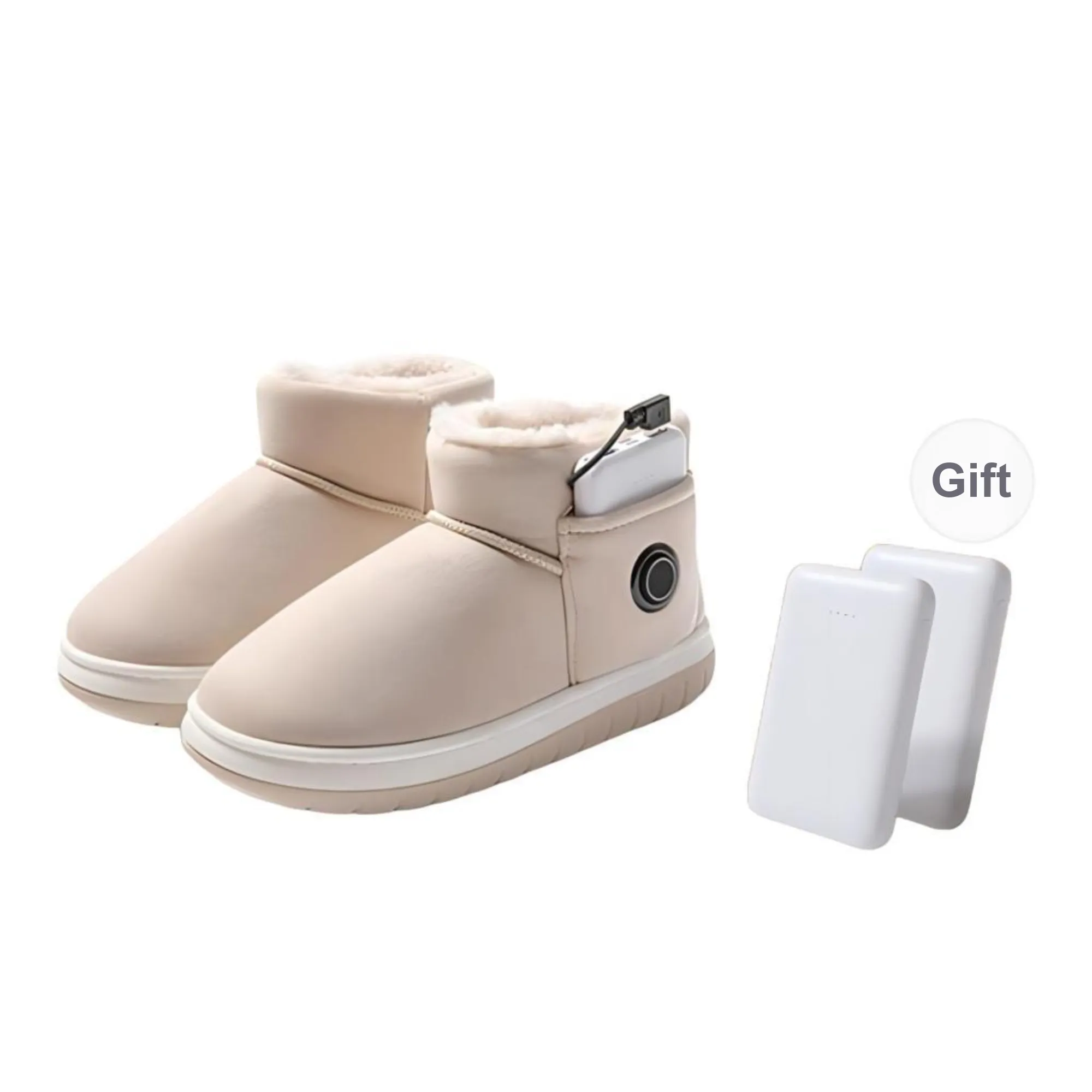NAIHUO Anti-Frostbite Winter Graphene Electric Heated Shoes For Men Office Charging Warming Snow Boots For Women's