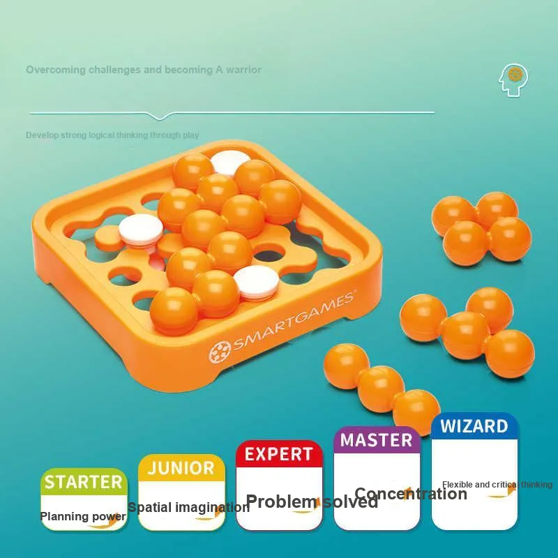 SmartGames Wisdom Mini Puzzle, Develop Strong Logical Thinking And Spatial Imagination Skills Through Play Board Games-2