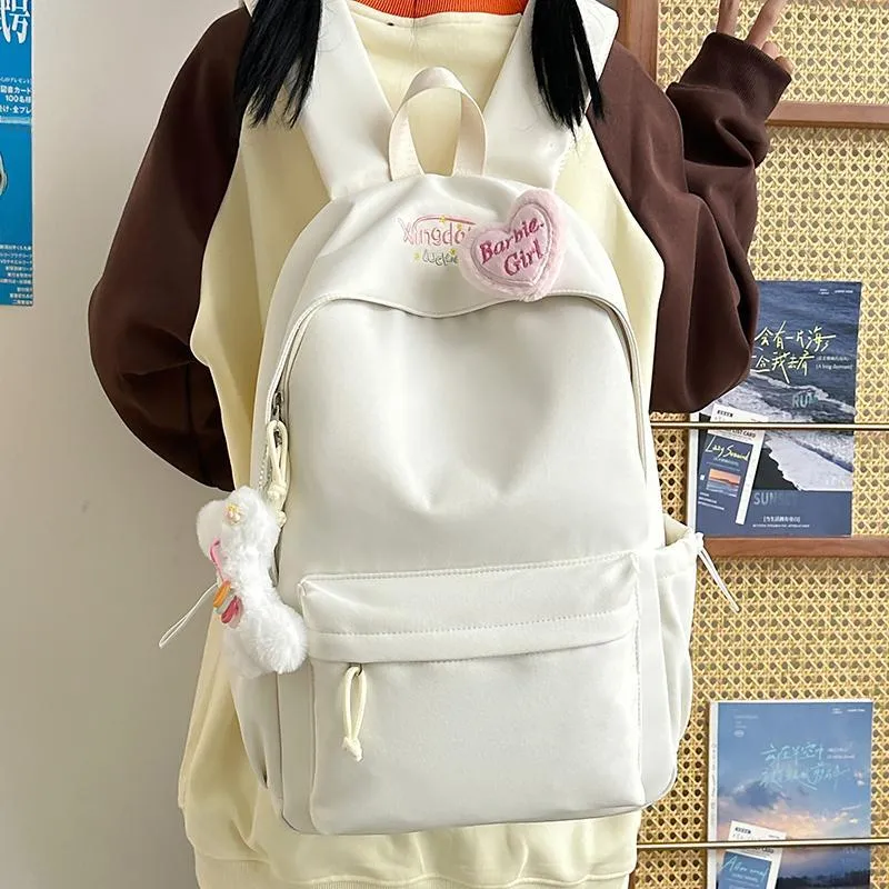 Single Warehouse Nylon Backpack Women's White/Pink/Yellow/Green/Purple/Black-2