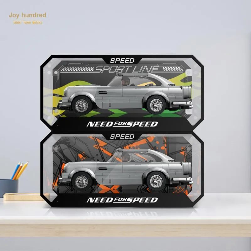 LIGHT YOUR BRICKS Joy 100 Building Block Speed Collection Car Alloy Model Racing Car Display Case Model Accessories-2