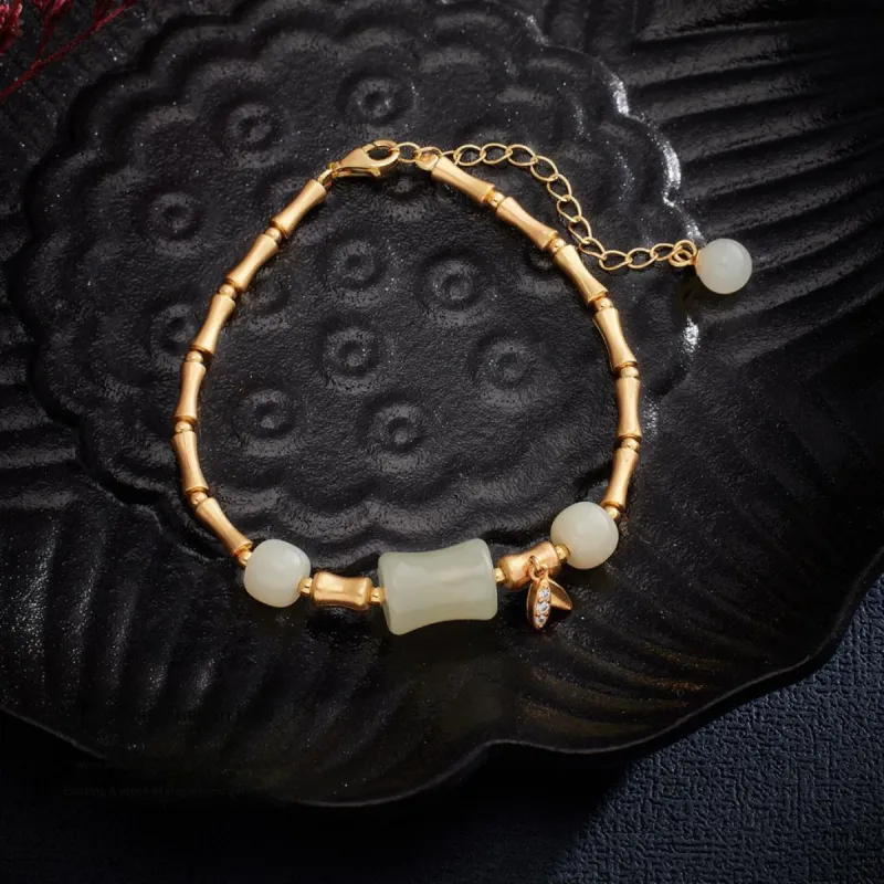 Andaozi Hetian Jade Bracelets White Jade Women's-2