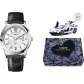 White Dial Black Leather Strap