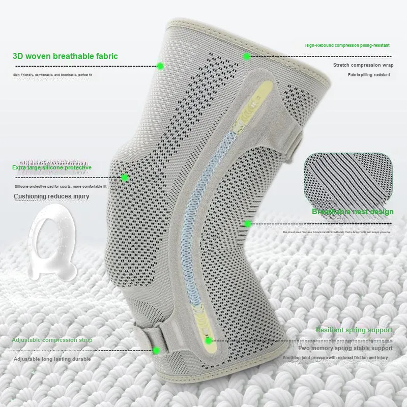POVIT Knee Pads Rubber Elastane Silicone Running, Badminton, Basketball Men's-12