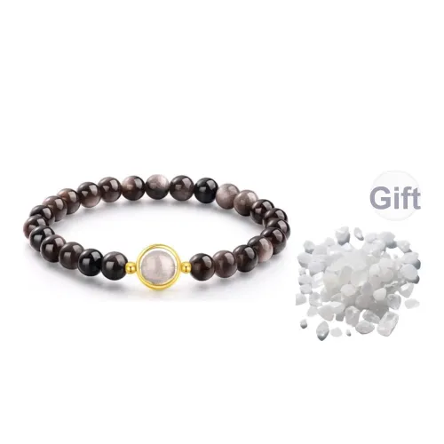 JINLIUFUJIXIANG Natural Obsidian Bracelets Men's