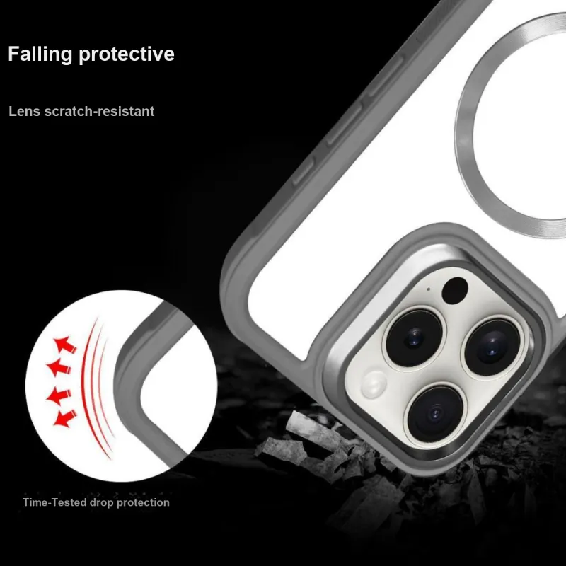 Record Star Acrylic Material Magnetic Electroplated Eye Phone Cases Compatibility IPhone15/16 Girlish-6