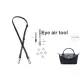 Dark Blue Silver-Tone Buckle 95-124cm Cow Leather Shoulder Strap[Perforated]Set