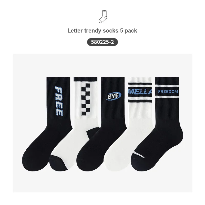 Caramella x Isku Mid Calf Socks Unisex 5 Pack-11