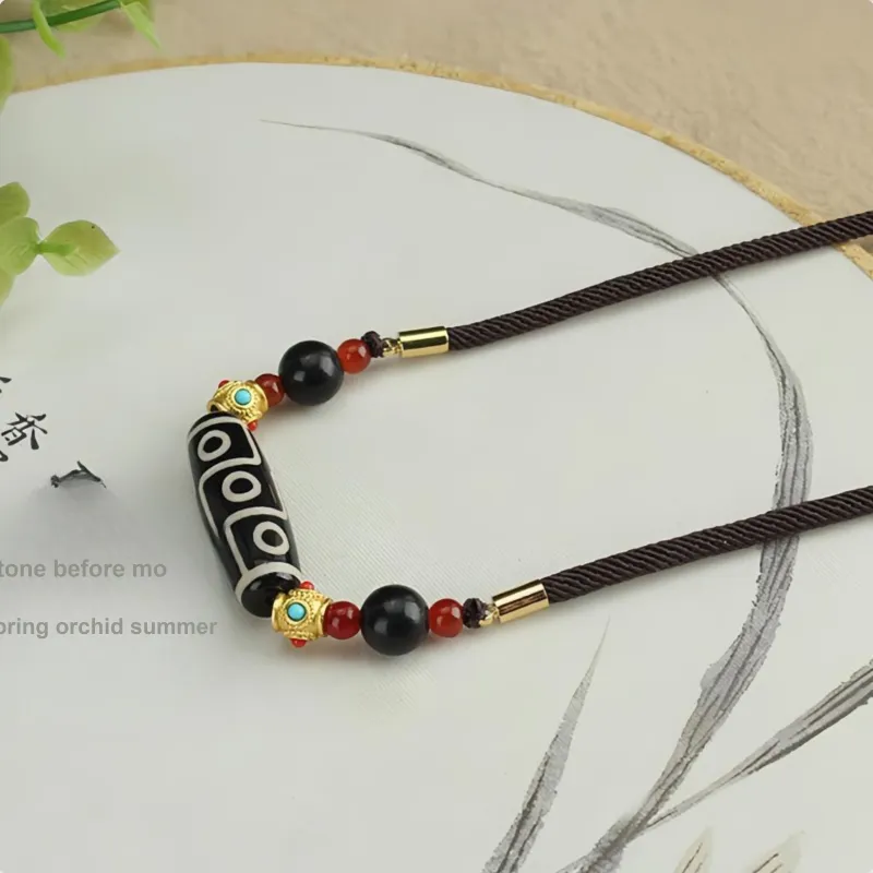 Seven Little Craftsmen Agate Jade Necklaces Unisex-3