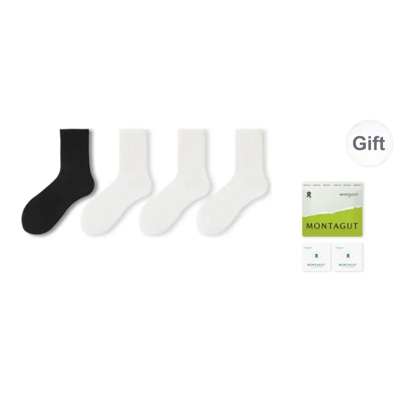 Montagut Mid Calf Socks Unisex 4 Pack-13