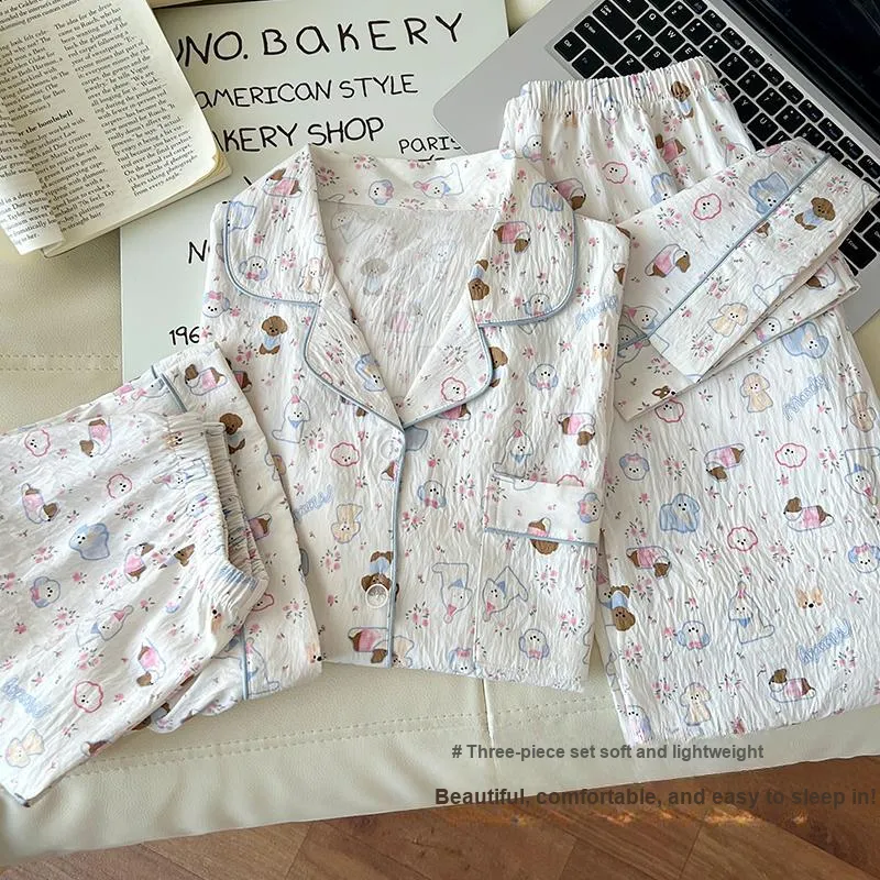 XIAFENYAN Pajama Set Women's Apricot-1