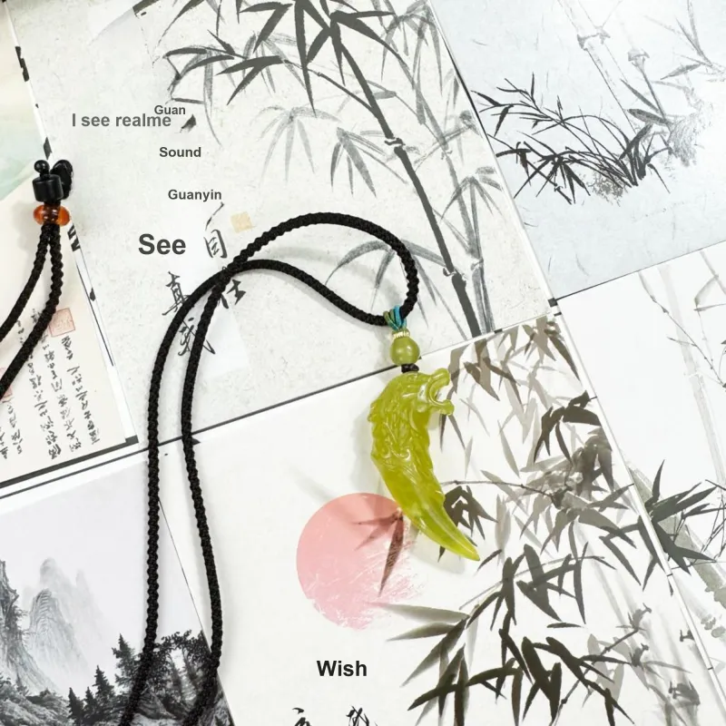 Tang Zhi Serpentine Jade Necklaces Unisex-2