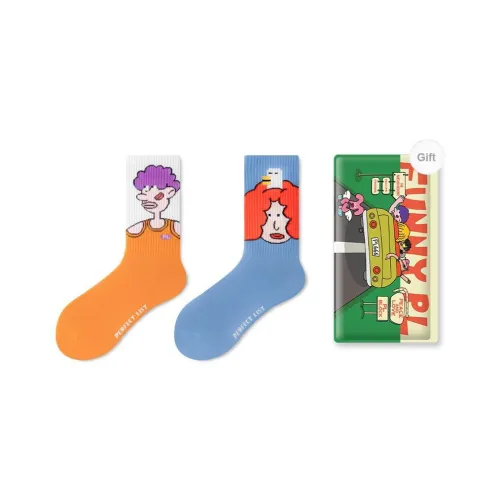 PL Носки Crew Унисекс Сумка для покупок 2 упаковки Смешанные цвета