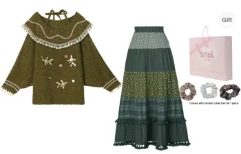 SNBL Two Piece Skirt Sets Women's Sweater+Skirt