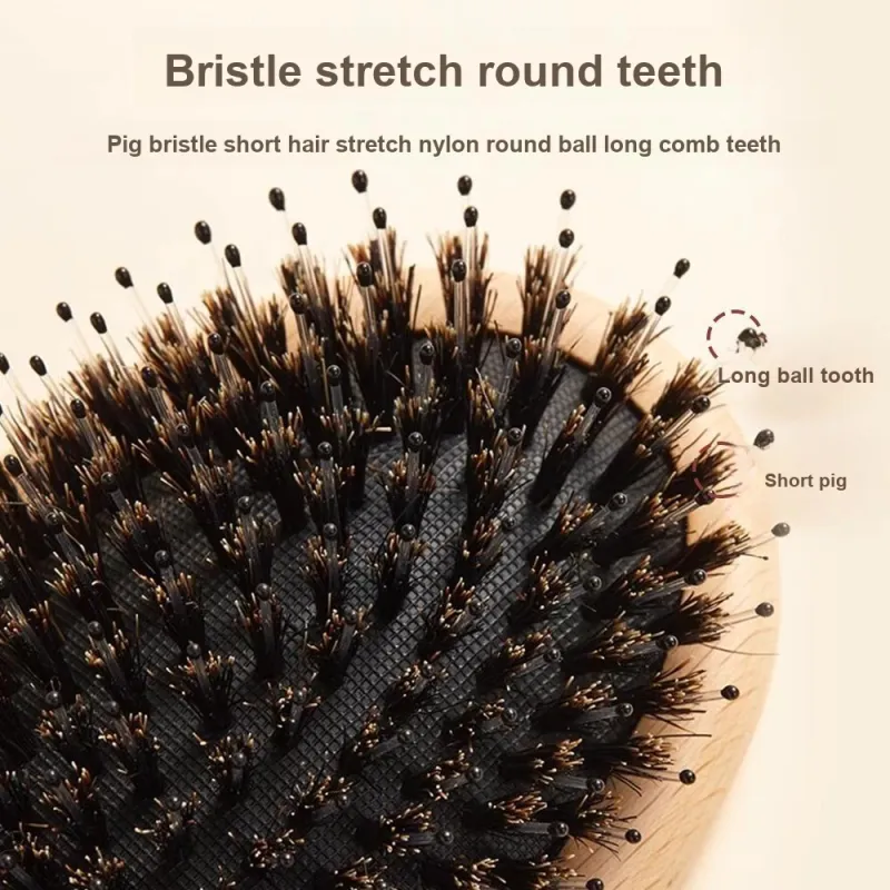 ZHENZI Boar Bristle Combs Air Cushion Comb Shunfa Head Meridian Massage-2