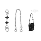 [Black Four-Leaf Clover Extender Chain]+Decorative Chain 35cm