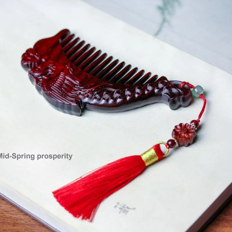 Xianyou Red Rosewood Comb Unisex-3