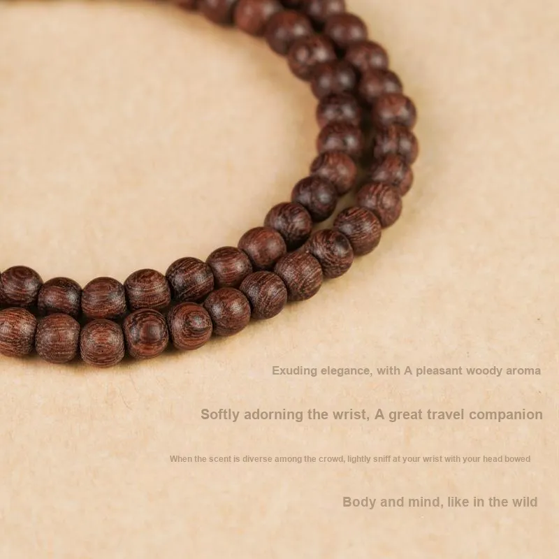 FANGYUANXIAOFU Golden Sandalwood Bracelets Unisex-2