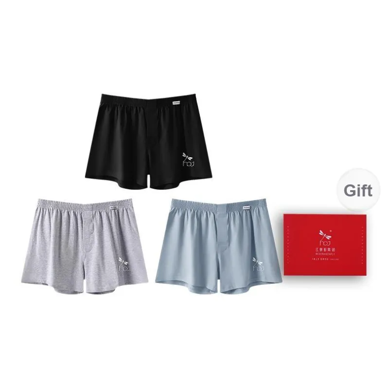 RED DRAGONFLY Cotton Panties Men's Combination Gift Box Set-19
