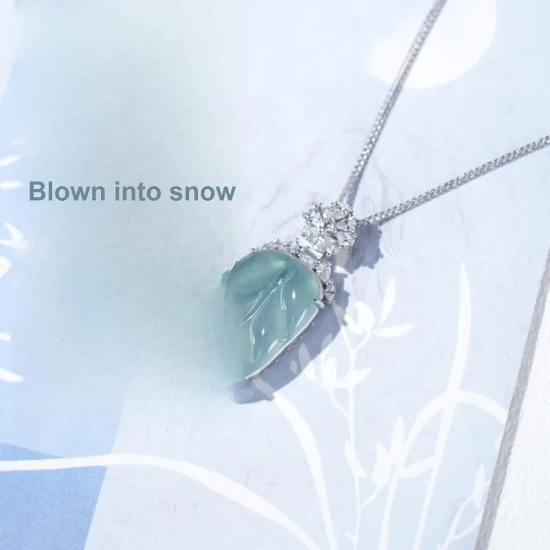 Clear Snow Ice Glutinous Necklaces Unisex-6