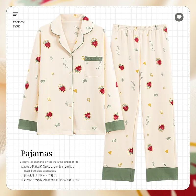FENTENGCARE Pajama Set Women's Apricot-1
