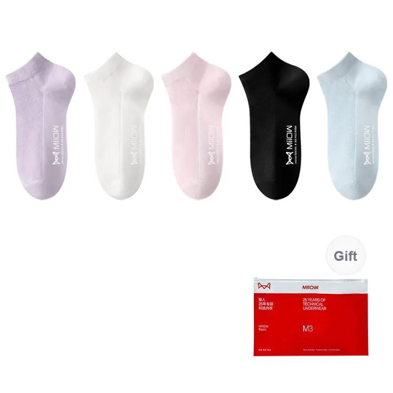 MIIOW Cool One Summer Series Ankle Socks Women's Shopping Bag 5 Pack-20