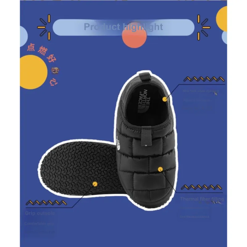 THE NORTH FACE Thermoball Traction Anti Slip Wear Resistant Low Top Kids' Outdoor Shoes Black Kids'-1