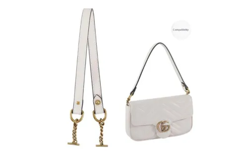 Kim Yeon-sha Shoulder Strap Antique Gold Chain Cow Leather Women's Ecru